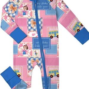 BAMBOO Pink and Blue Kids Onesie